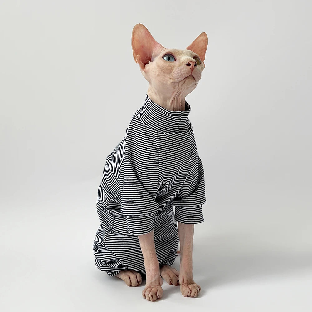 Gilet Rayé pour Chat – Confortable & Style Printemps
