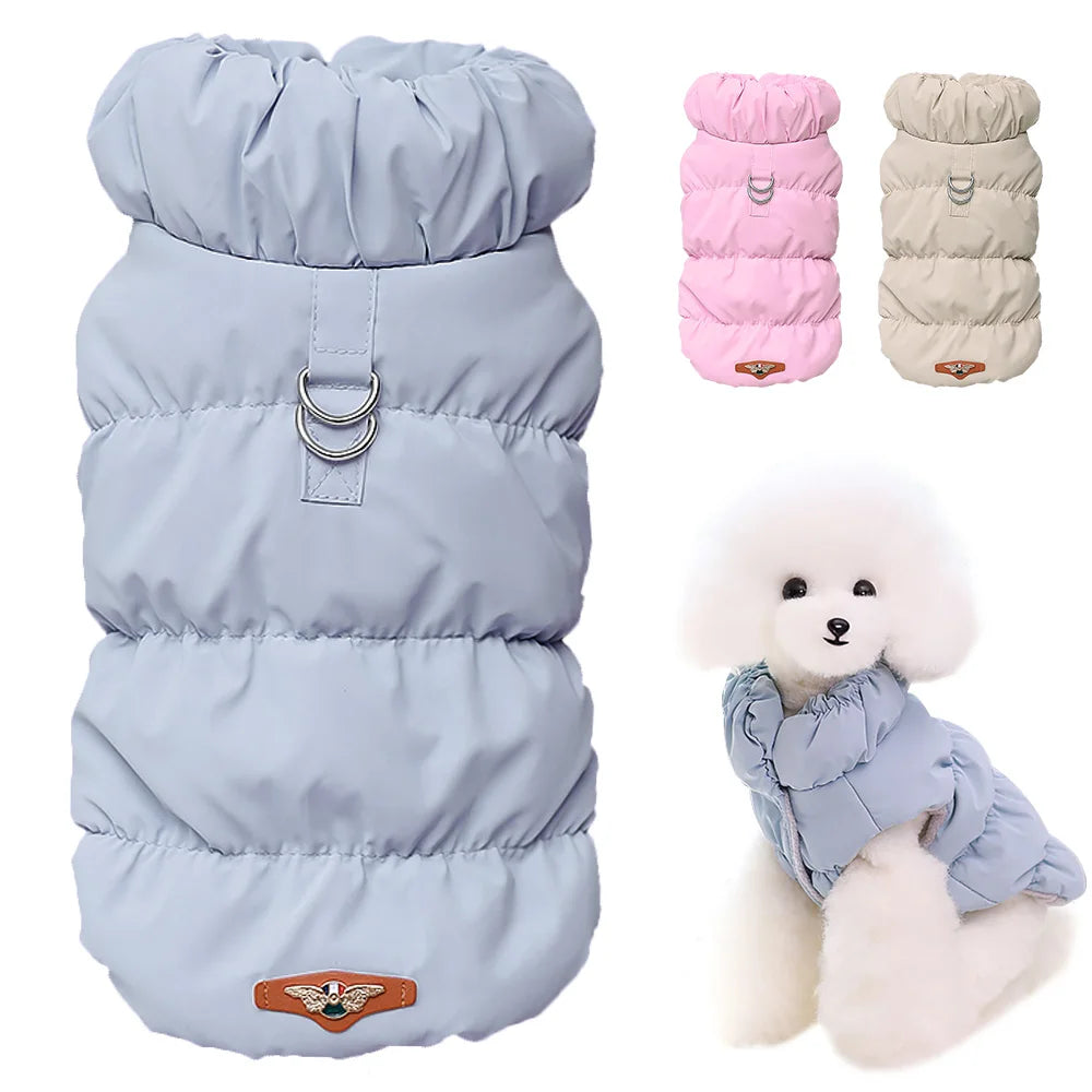 Manteau Hiver Chien Petit & Moyen – Chaud, Doux & Coupe-Vent