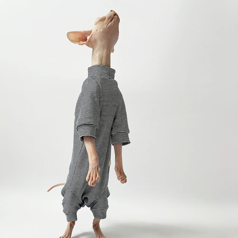 Gilet Rayé pour Chat – Confortable & Style Printemps